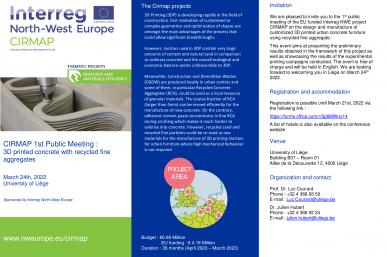 SAVE THE DATE ! CIRMAP 1st Public Meeting