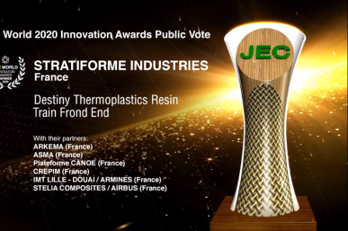 Le projet DESTINY, lauréat d’un JEC World 2020 Innovation Award